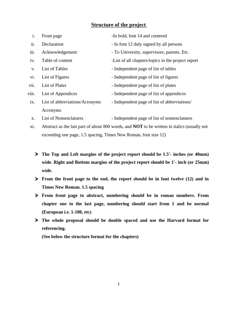 Project Report Structure Guidelines | PDF | Science | Methodology