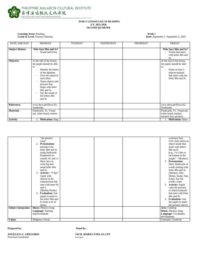 DLL, Reading Second Quarter | PDF | Phonics | Cognition