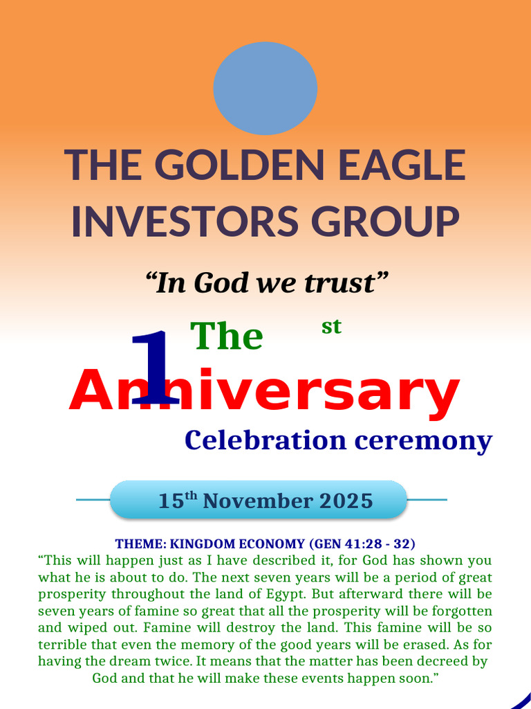 Golden Eagle Investors Group Event | PDF