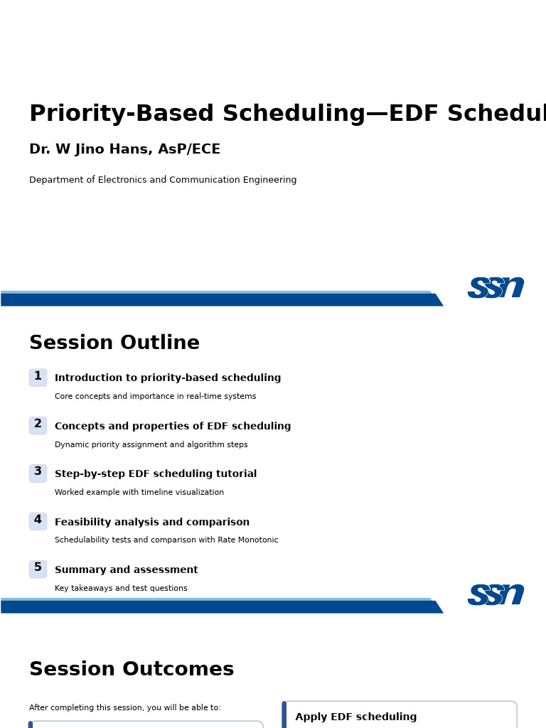 EDF Scheduling: Dynamic Priority Overview | PDF | Scheduling (Computing ...