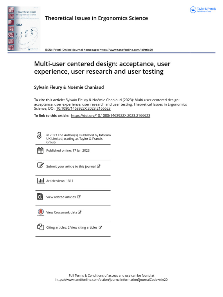Multi User Centered Design Acceptance User Experience User Research and ...