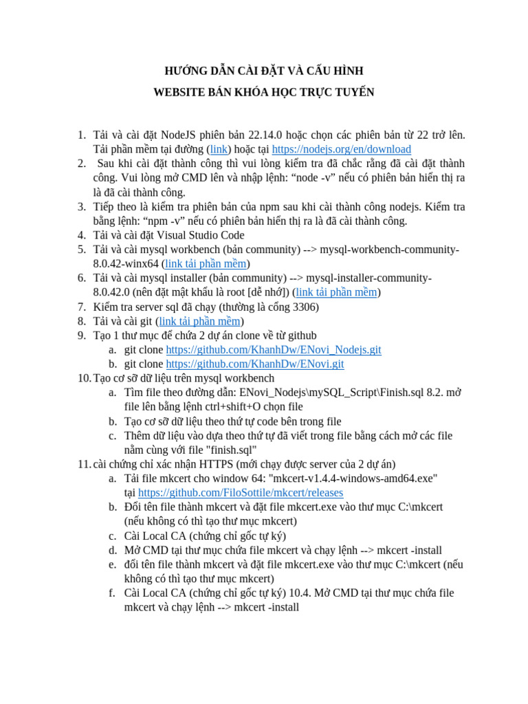 Huong Dan Cai Dat Phan Mem | PDF
