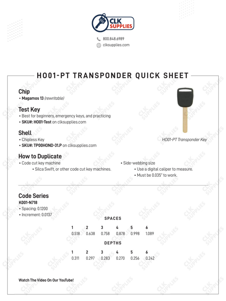 HO01 Quick Sheet Revised | PDF