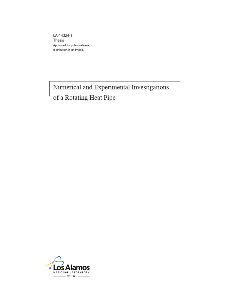 Numerical and Experimental Investigations of A Rotating Heat Pipe | PDF ...
