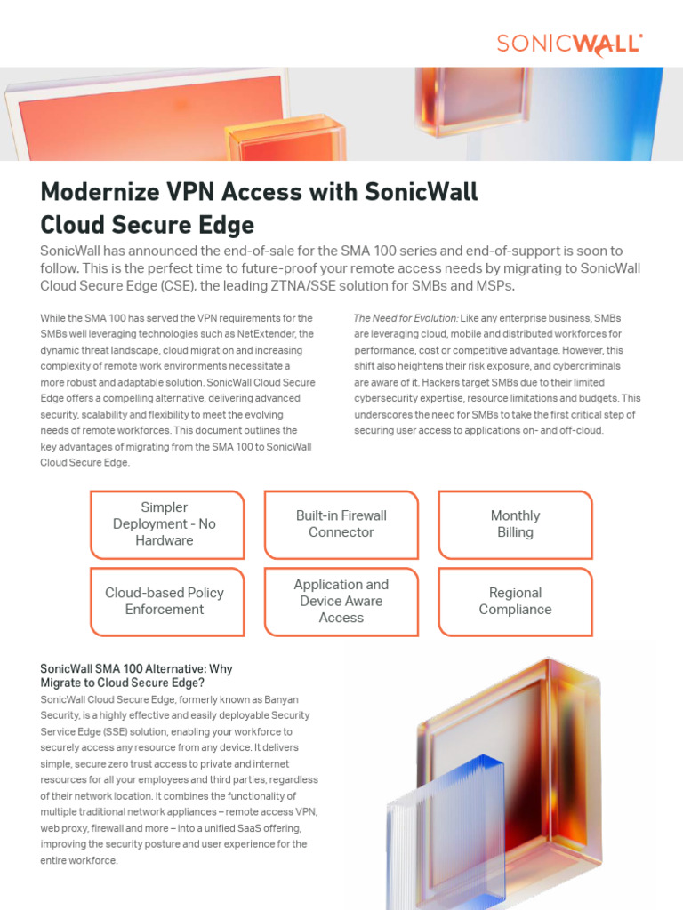 Migrate from SMA 100 to Cloud Secure Edge | PDF | Cloud Computing ...