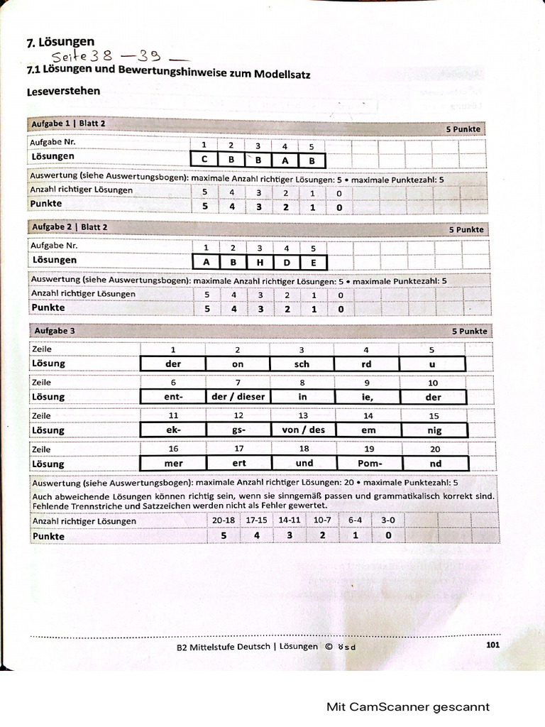 Ösd b2 Übungsmaterial LSG | PDF