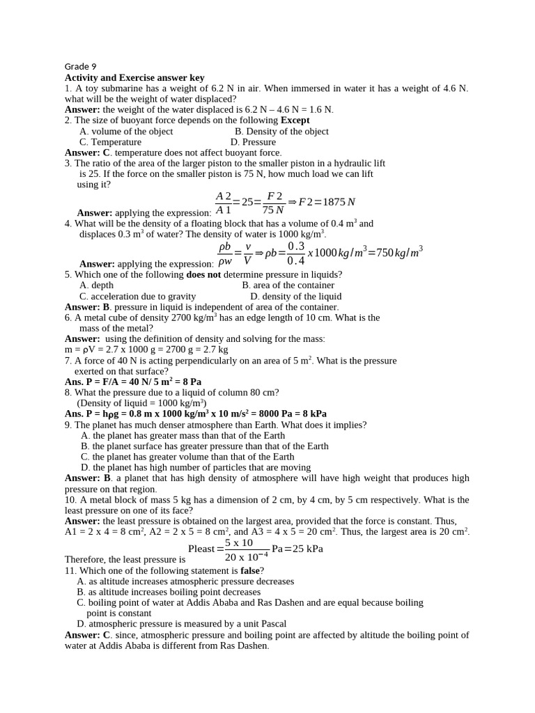 Grade 9 Physics NOTE IV | PDF | Temperature | Heat