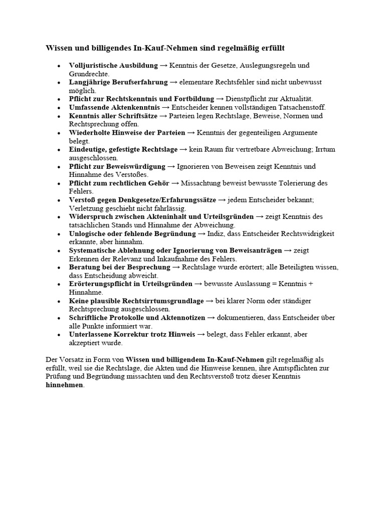 Vorsatz Wissen Und Absicht | PDF