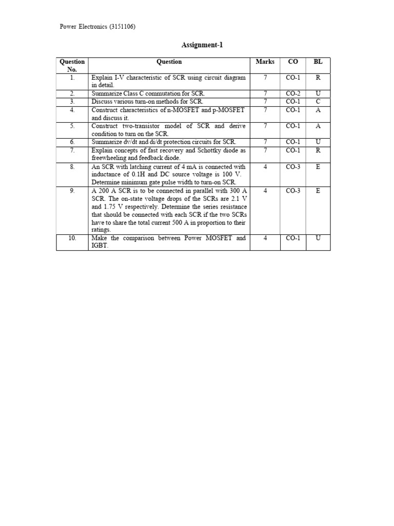 Lab Manual Power Electronics - 3151106-67-70 | PDF | Power Inverter ...