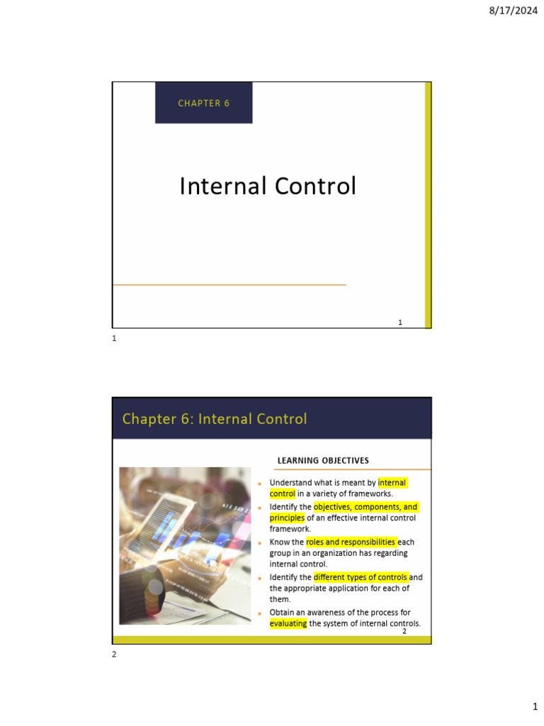 Understanding Internal Control Frameworks | PDF | Internal Control | Risk
