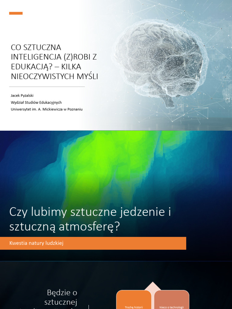 JPyzalski-Co Sztuczna Inteligencja (Z) Robi Z Edukacja | PDF