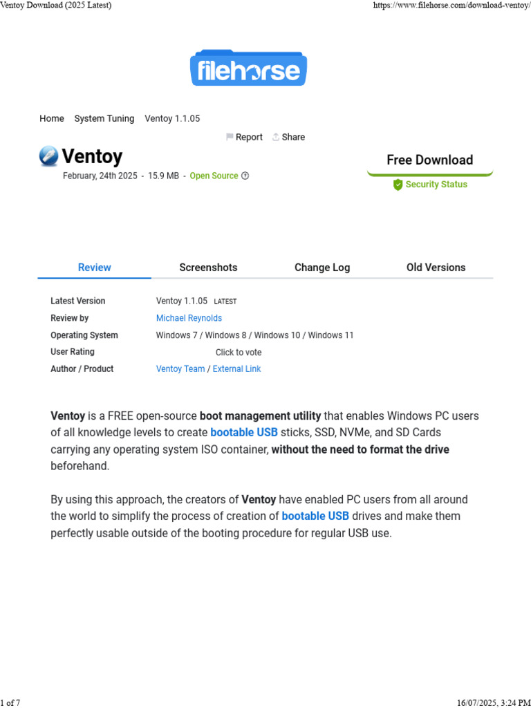 Update Ventoy USB 2025 Guide | PDF | Booting | Usb Flash Drive