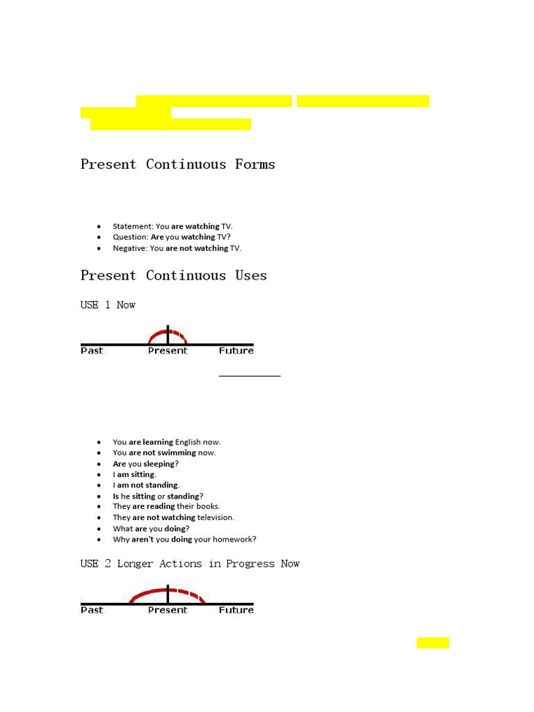 Present Continuous Tense | PDF | Grammatical Tense | Verb