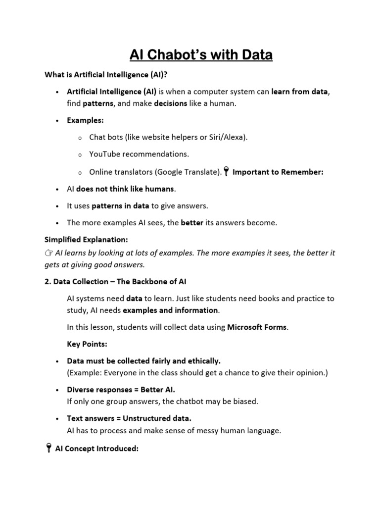 Understanding AI Chatbots and Data Ethics | PDF