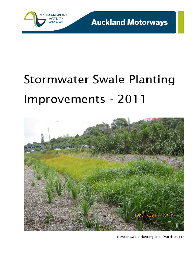 Stormwater Swale Planting Report 2011 | PDF | Weed | Stormwater