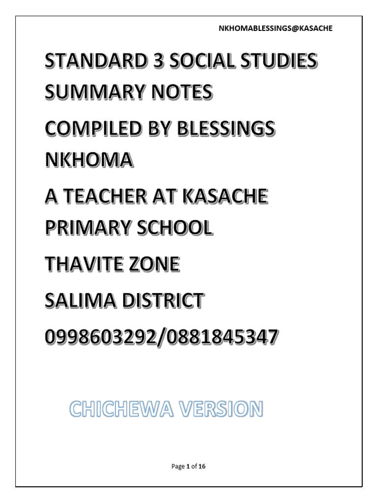 Standard 3 Social Studies Guide | PDF