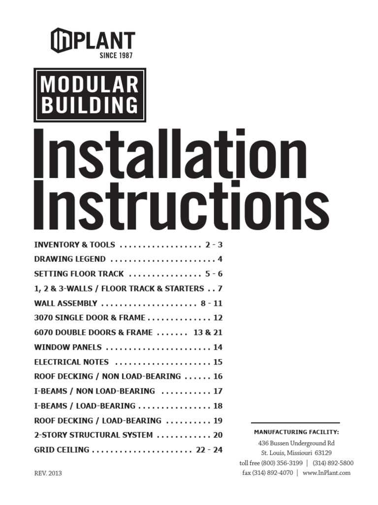 Modular Building Installation Guide | PDF | Framing (Construction) | Wall