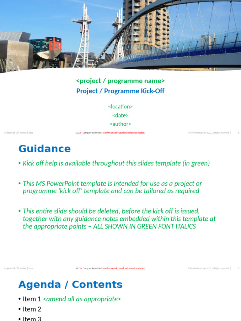 Project Kick-Off Template Guide | PDF | Information Technology ...