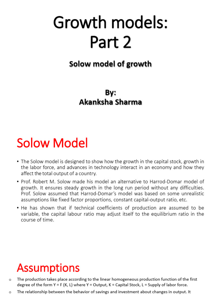 Understanding the Solow Growth Model | PDF | Labour Economics ...