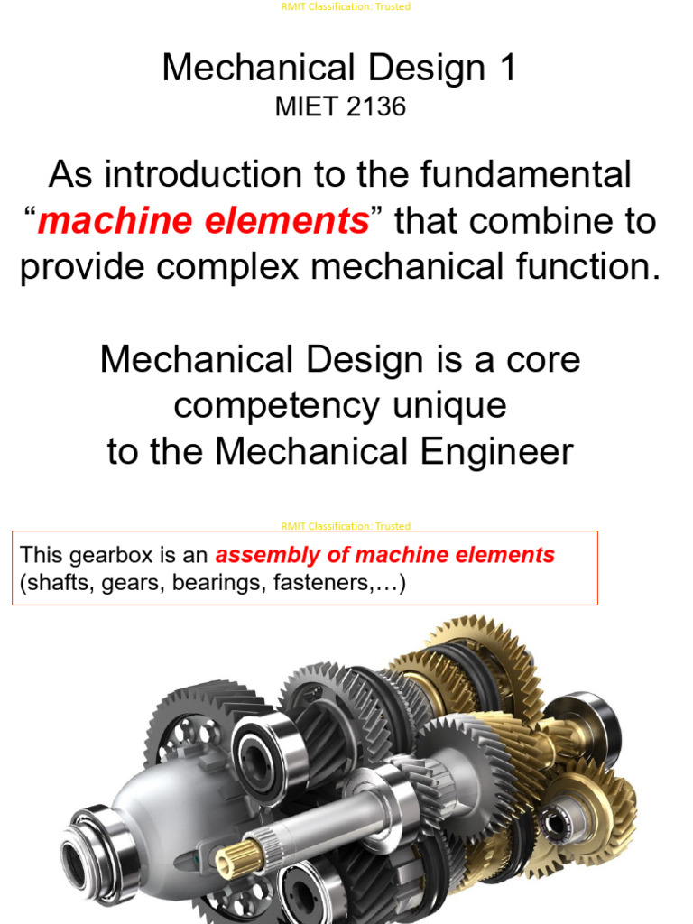 Mechanical Design Fundamentals Course | PDF | Axle | Machines