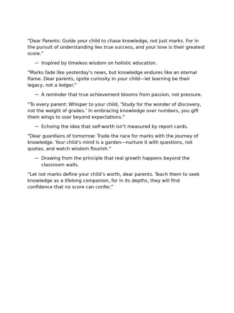 Nurturing Knowledge Over Grades | PDF
