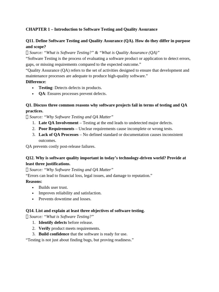 Software Testing and QA Essentials Guide | PDF | Software Testing ...