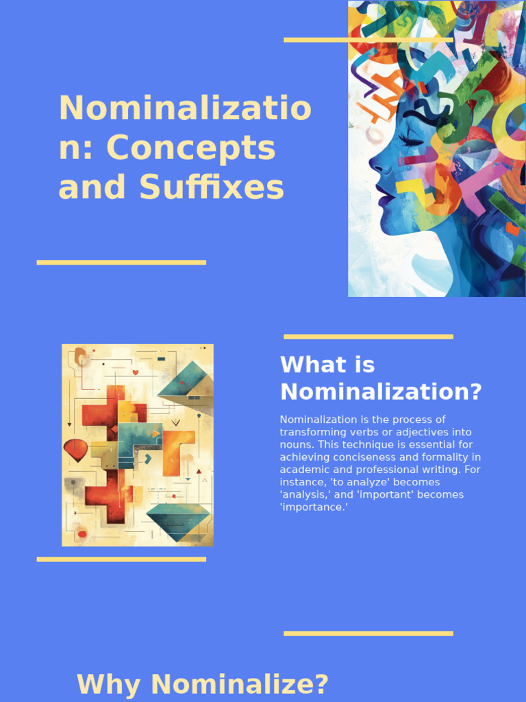 Nominalization and Suffixes C1 | PDF | Noun | Adjective