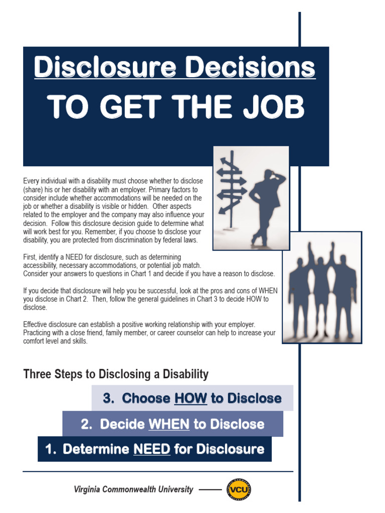 Disability Disclosure Guide for Job Seekers | PDF | Disability ...