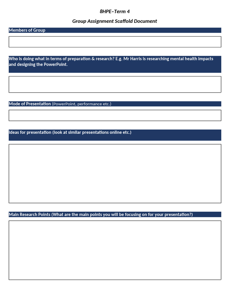 Group Work Scaffold | PDF