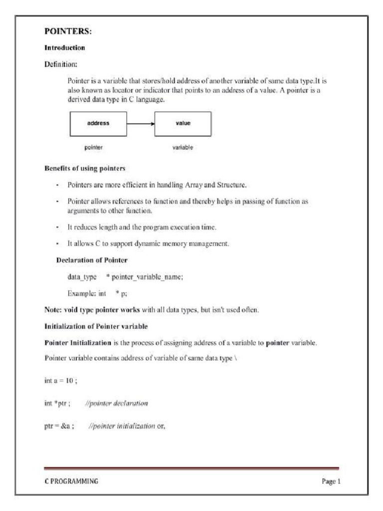 Pointer in C | PDF