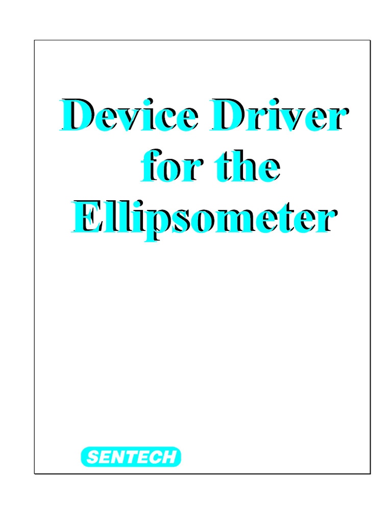 Ellipsometer SE400/CER500 Driver Manual | PDF | Refractive Index ...