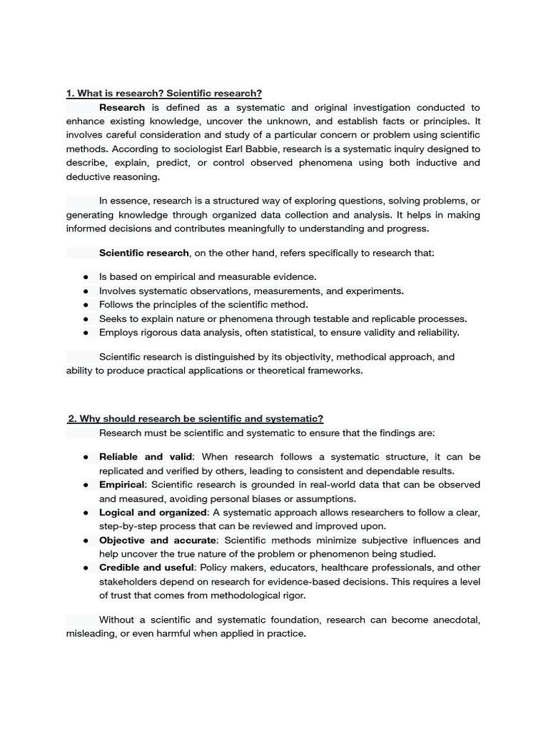 Understanding Scientific Research Basics | PDF | Scientific Method ...