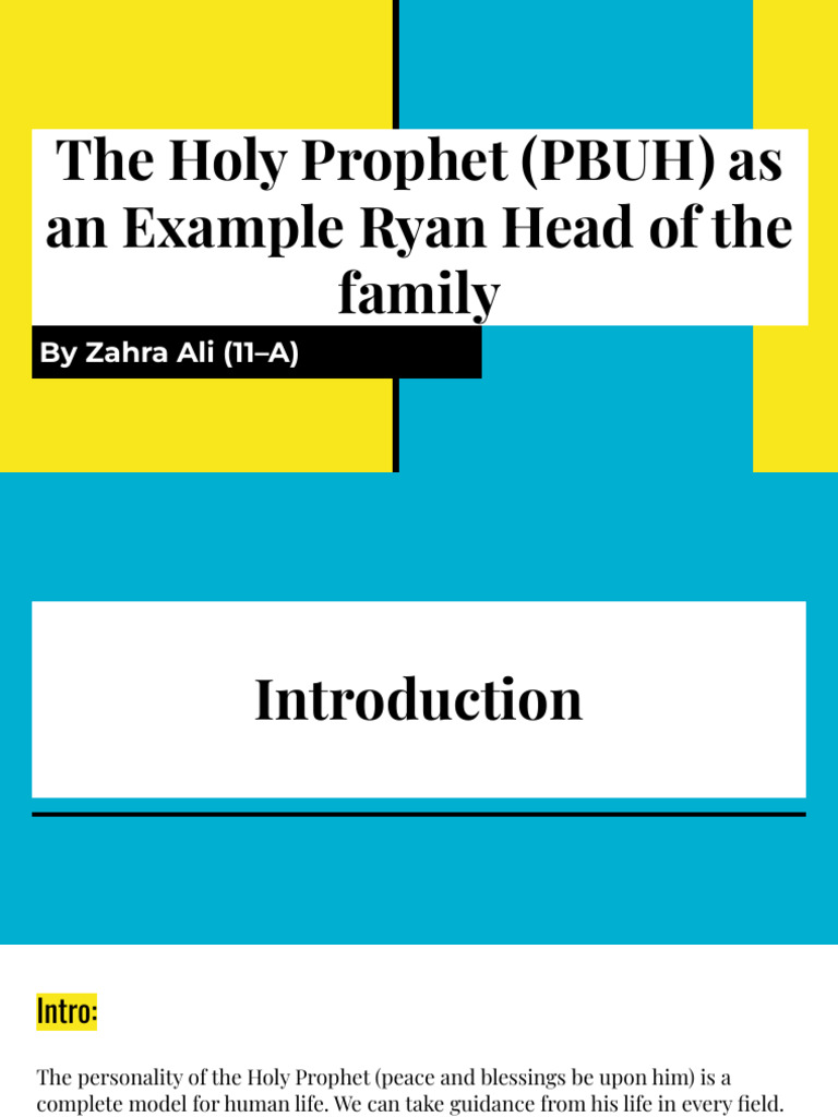 Prophet Muhammad's Family Leadership Example | PDF | Muhammad ...