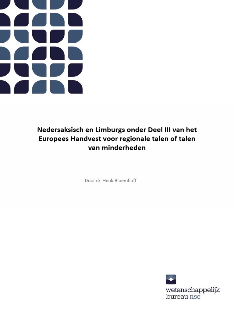 WB NSC Rapport Erkenning Streektalen | PDF