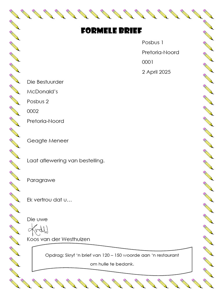 Formele Brief | PDF