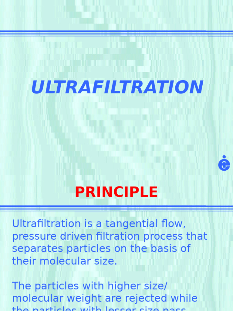 Ultrafiltration | PDF | Membrane | Chemical Engineering