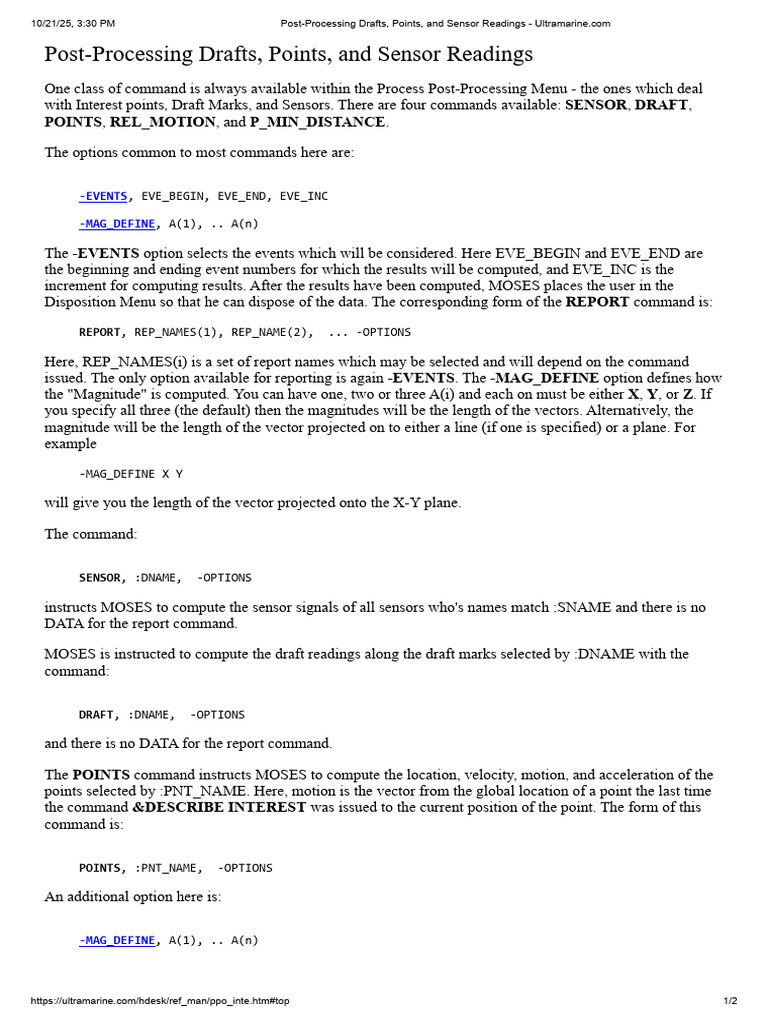 Post-Processing Commands for Sensors | PDF | Acceleration | Euclidean ...
