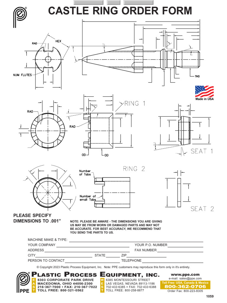Castle Ring Order Form - PPE | PDF