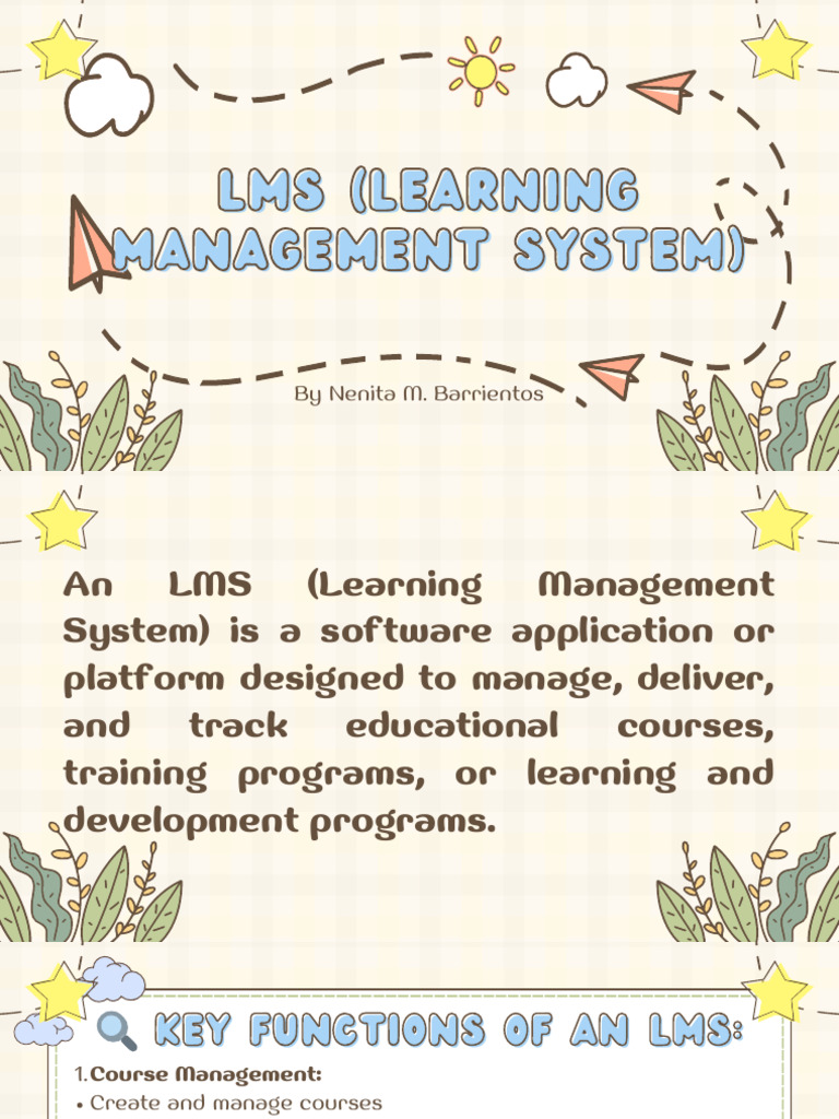 Key Functions of Learning Management Systems | PDF