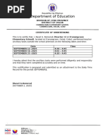 DepEd Certificate of Undertaking 2024 | PDF