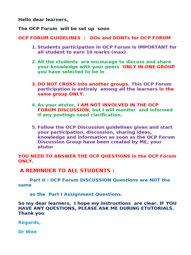 OCP Forum Participation Guidelines | PDF