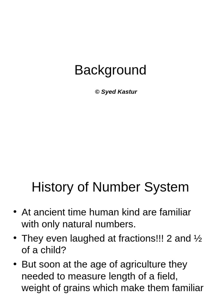 Evolution of the Number System | PDF