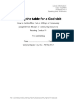 Setting The Table For A God Visit: Library Information: Class: TCD/WHI Accession No: 0 Speaking Time: 44.84 Mins