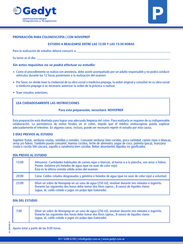 VCC+VEDA Novoprep12hs | PDF | Endoscopia | Colonoscopia