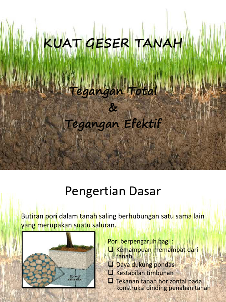 Tegangan Efektif dalam Tanah Jenuh | PDF