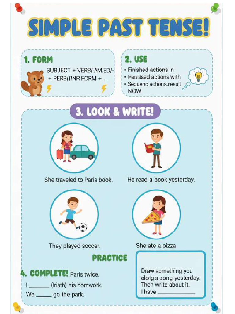 Simple Past Tense Actvity For 3rd Graders | PDF