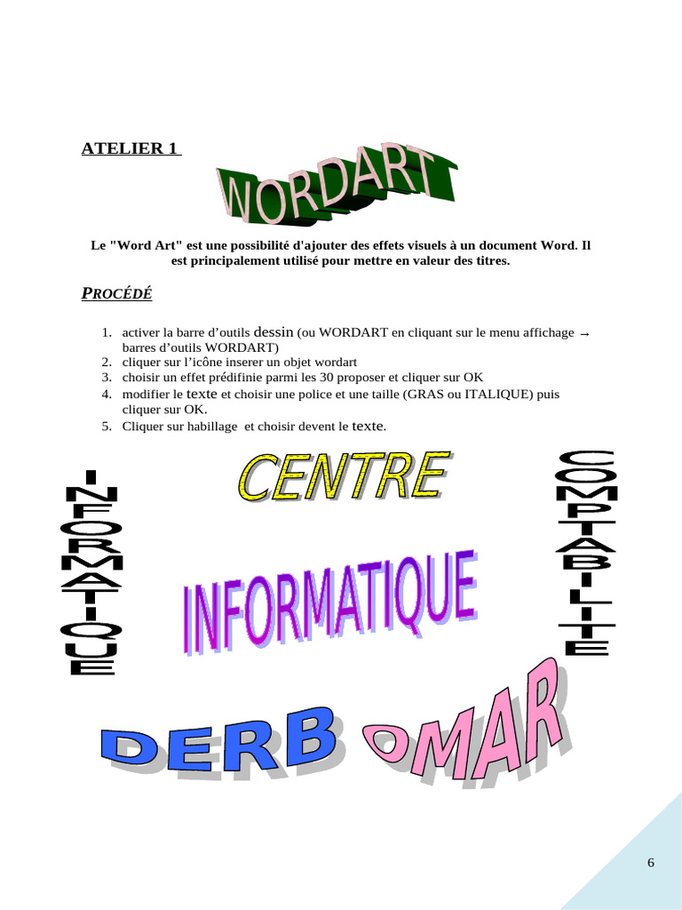 Techniques de mise en forme dans Word | PDF | Microsoft Word ...