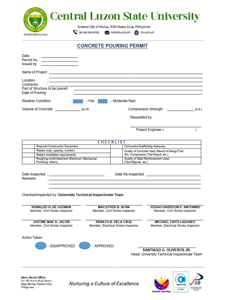 Construction Permit Checklist Template | PDF | Building Engineering ...