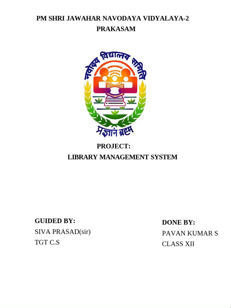 Library Management System Project Report | PDF