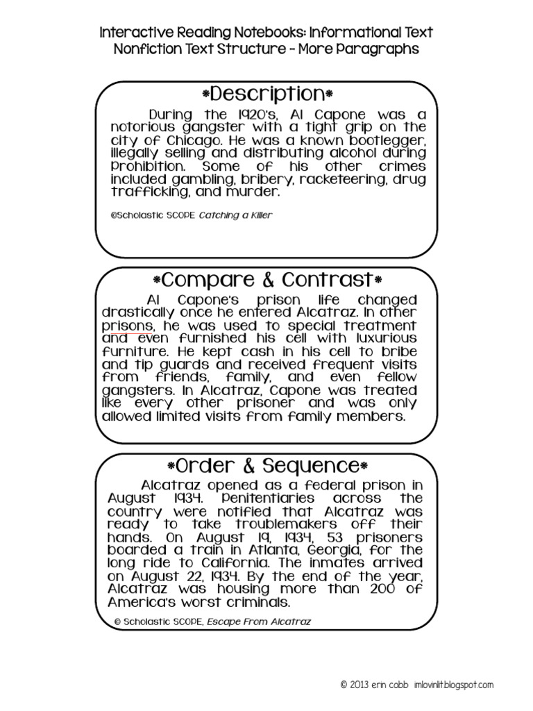 Alcatraz Text Structures To SHARE | PDF | Al Capone | Prison